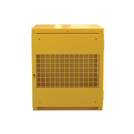 Vestil Yellow Powder Coated Cylinder Storage Vertical 4 Cylinder Capacity CYL-V-4